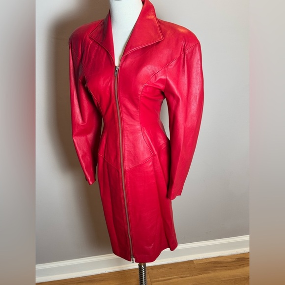 Authentic Vintage Michael Hoban North Beach Leather Dress XS - Picture 2 of 9